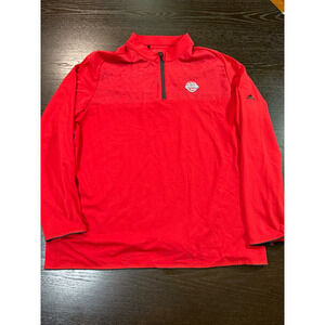 Adidas Detroit Pistons NBA Red Quarter-Zip Pullover Men’s 2XL